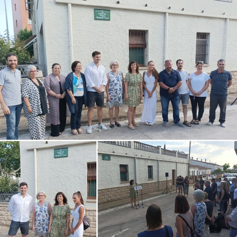 Tàrrega dedica un carrer a la memòria de Pilarín Minguell Pont (1926 - 2020), destacada activista cultural, actriu, locutora i esportista de la ciutat