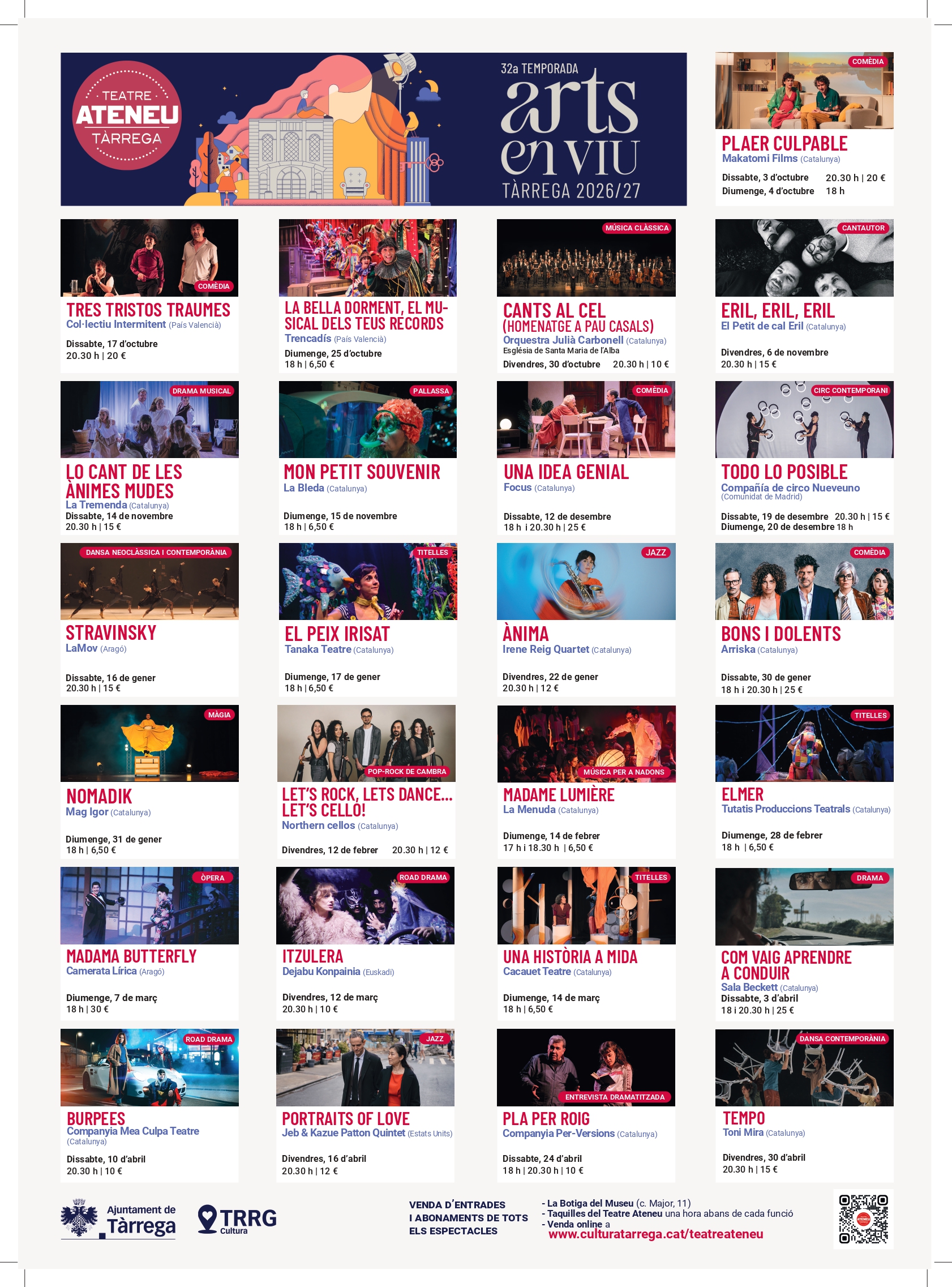 32a Temporada d'Arts en Viu 32a Temporada d'Arts en Viu