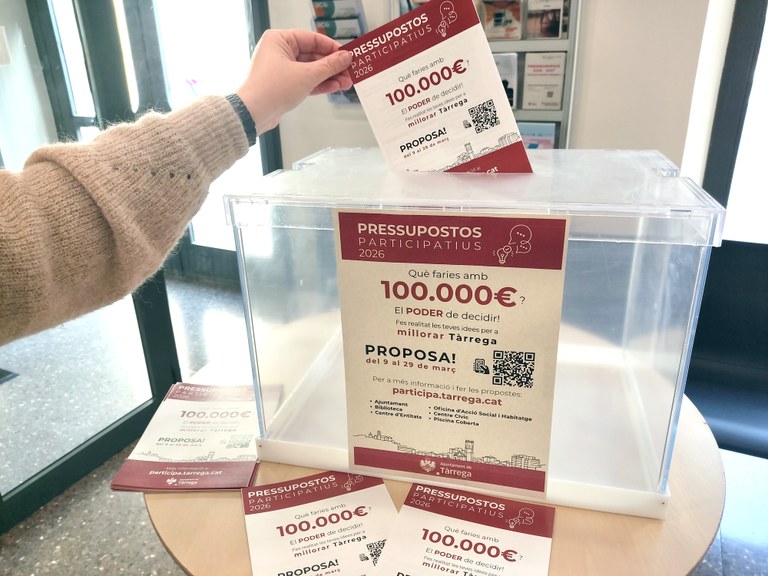 Escollits els projectes dels Pressupostos Participatius 2026 de Tàrrega que arribaran a la votació final de la tardor