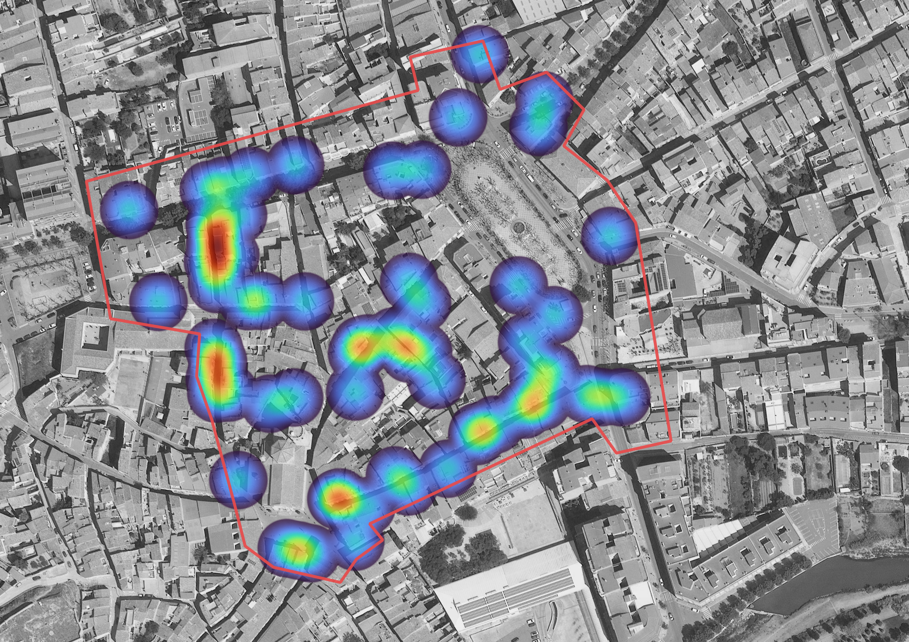Mapa de calor locals buits