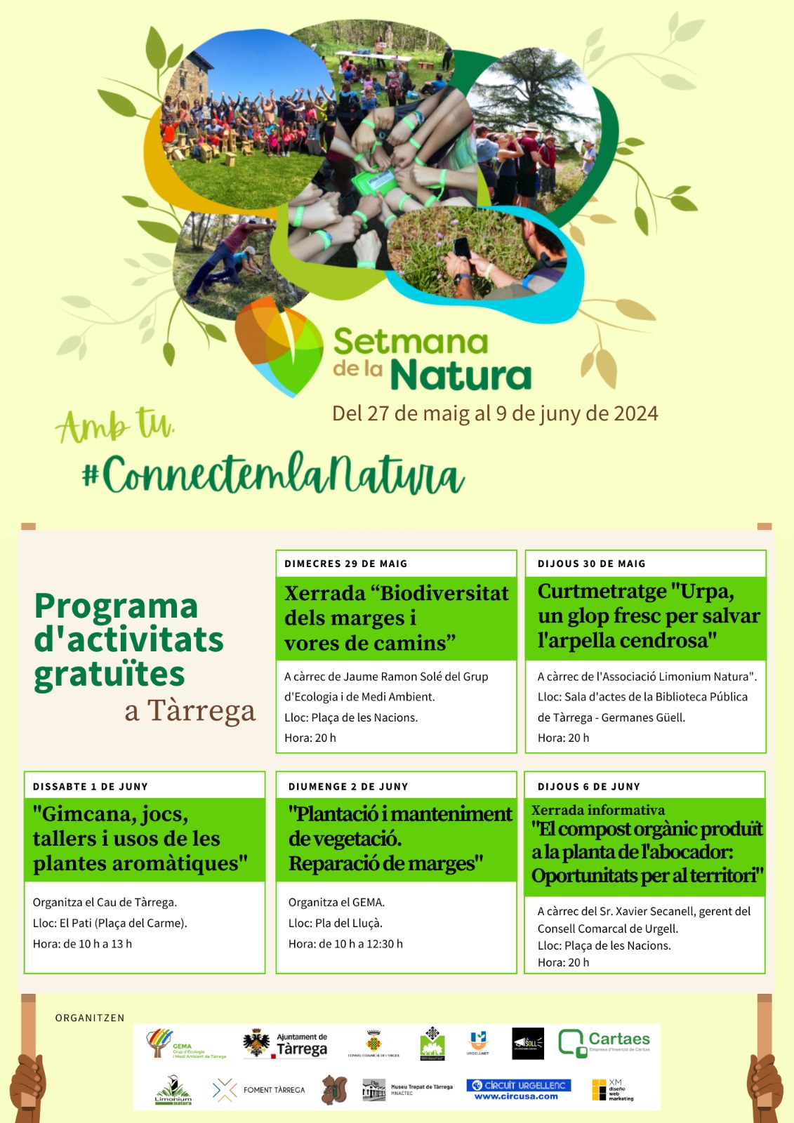 Cartell amb la programació d'activitats