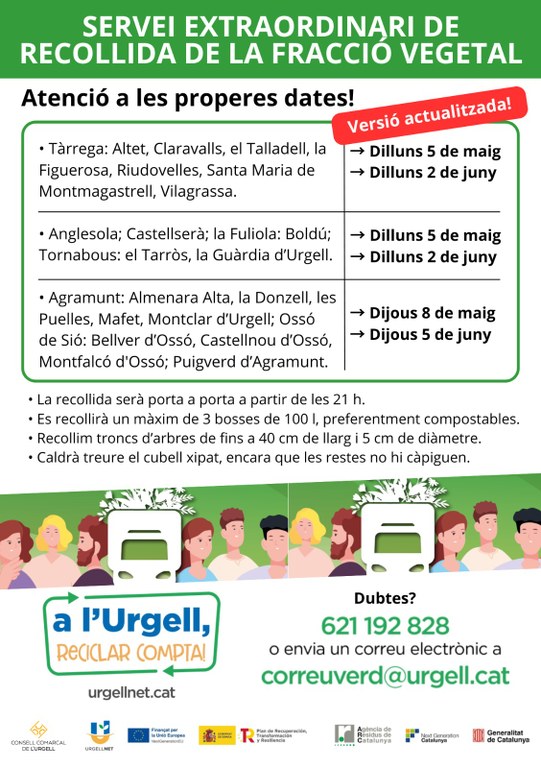Arriben els nous serveis de recollida de la fracció vegetal al municipi de Tàrrega