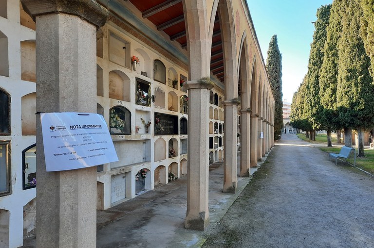 L'Ajuntament de Tàrrega impulsa la dignificació i rehabilitació de la part més antiga del cementiri municipal